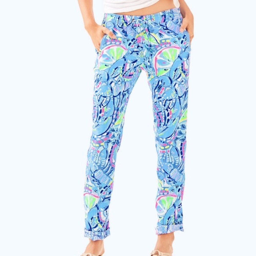 EUC Lilly Pulitzer Aden Linen Pant Sz M